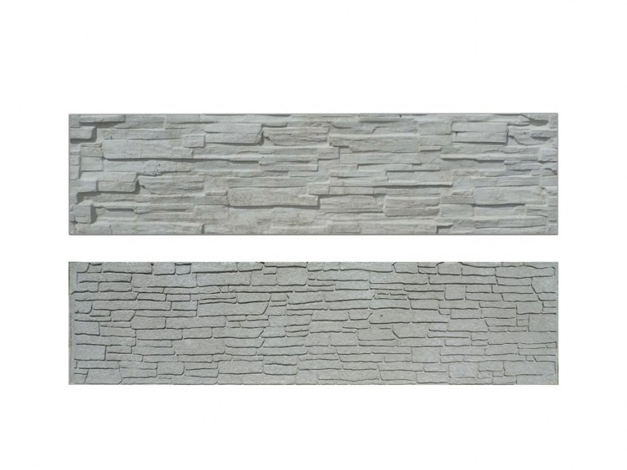 Deska betonová 200x50cm přírodní oboustranně štípaná BEVES - Betonové výrobky Zděné ploty Betonové dílce